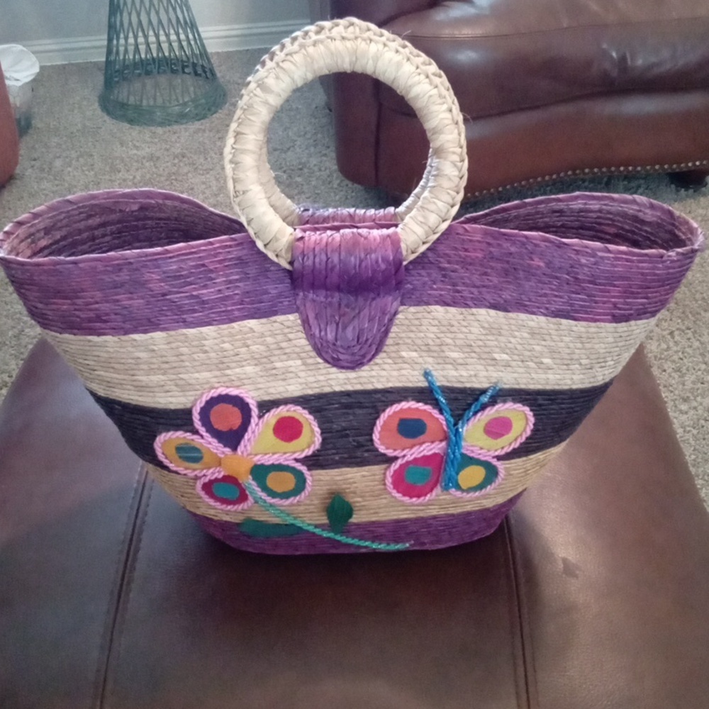 Multi Color Woven Handbag